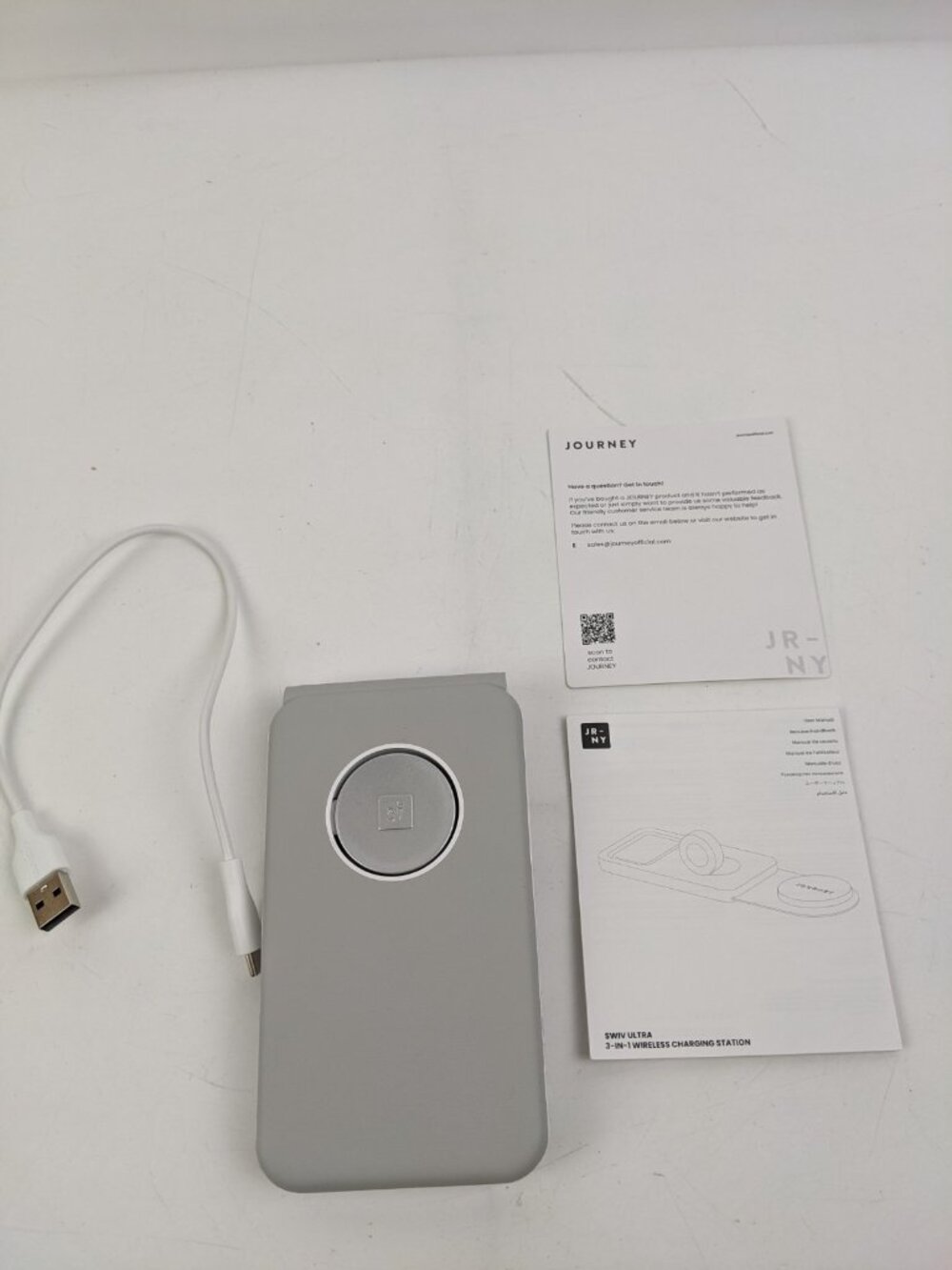 JOURNEY - SWIV 3-in-1 Foldable Wireless Charging Station White JWCP31WHV2